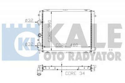 KALE OTO RADYATOR 208100 -  Радиатор, охлаждение двигателя